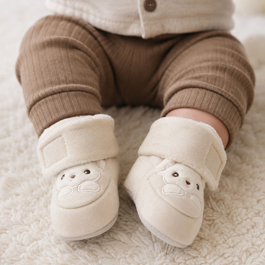 chaussure bebe Toudou ourson beige confortable
