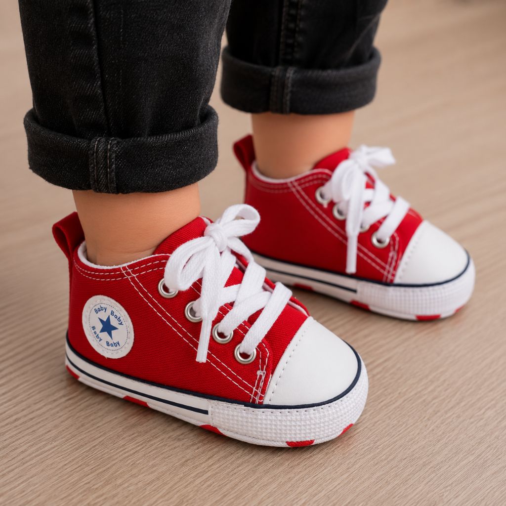 chaussure pour bébé Célio rouge étoile mignonne