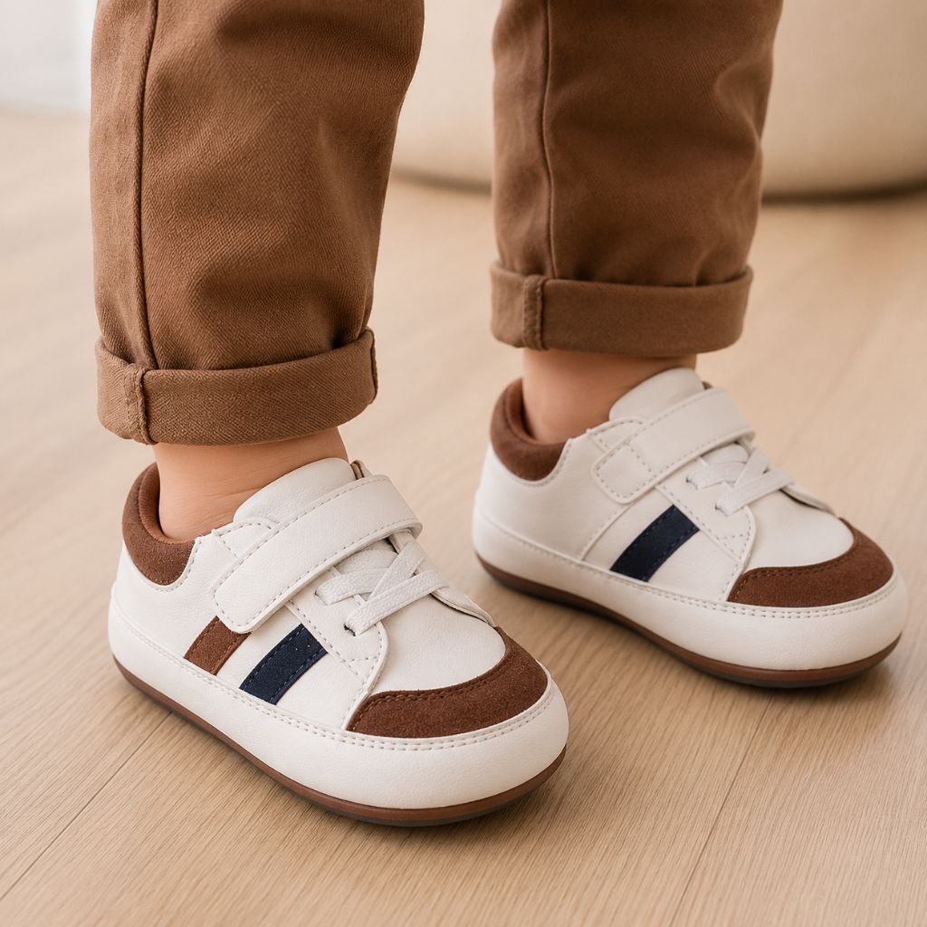 chaussures bebe Milo marrons attache velcro