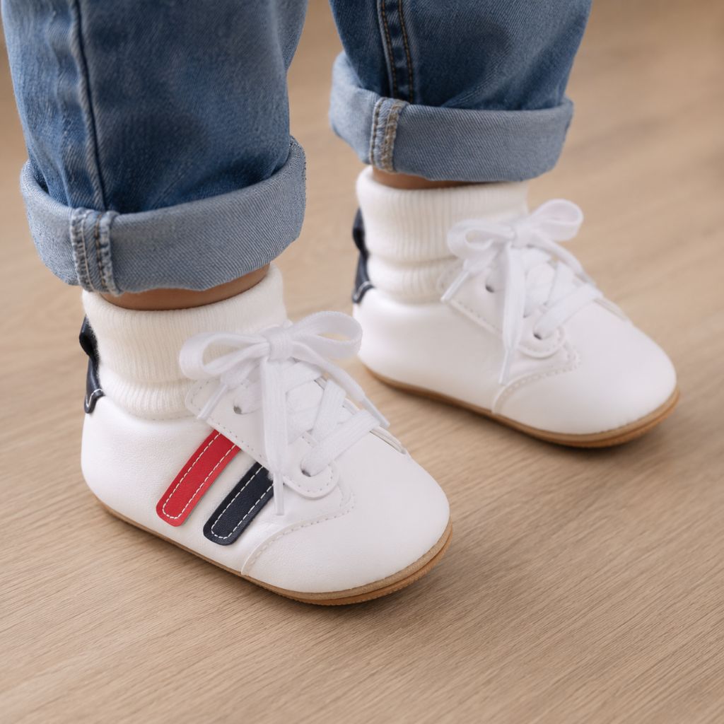 chaussures bebe Premia blanches montent cheville élastique