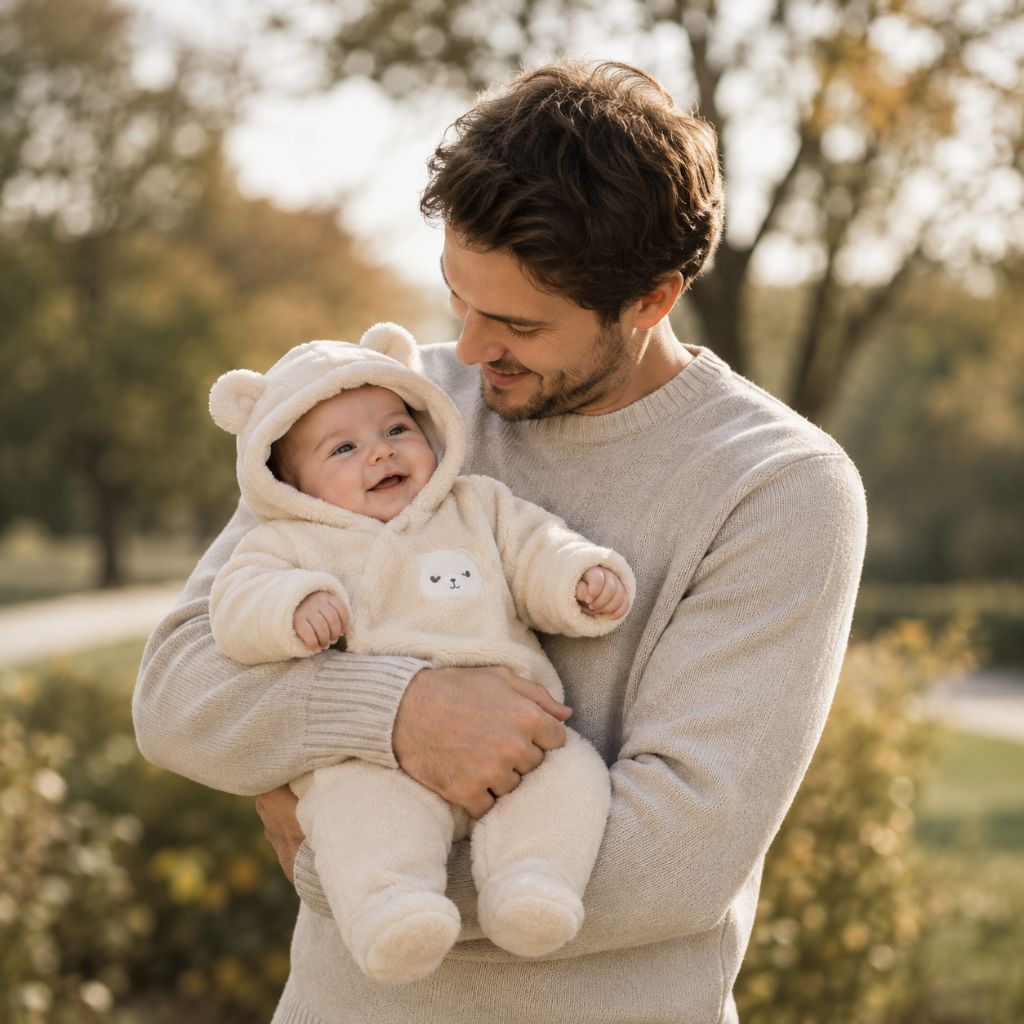 combinaison bebe Novali beige automne papa