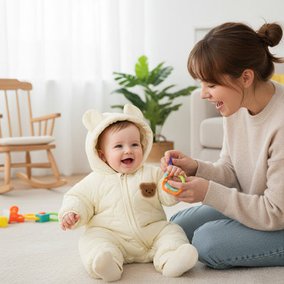 combinaison bebe Nuvéo beige préparation sortie