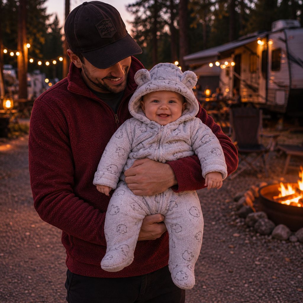 combinaison bebe Orelyn grise soirée camping
