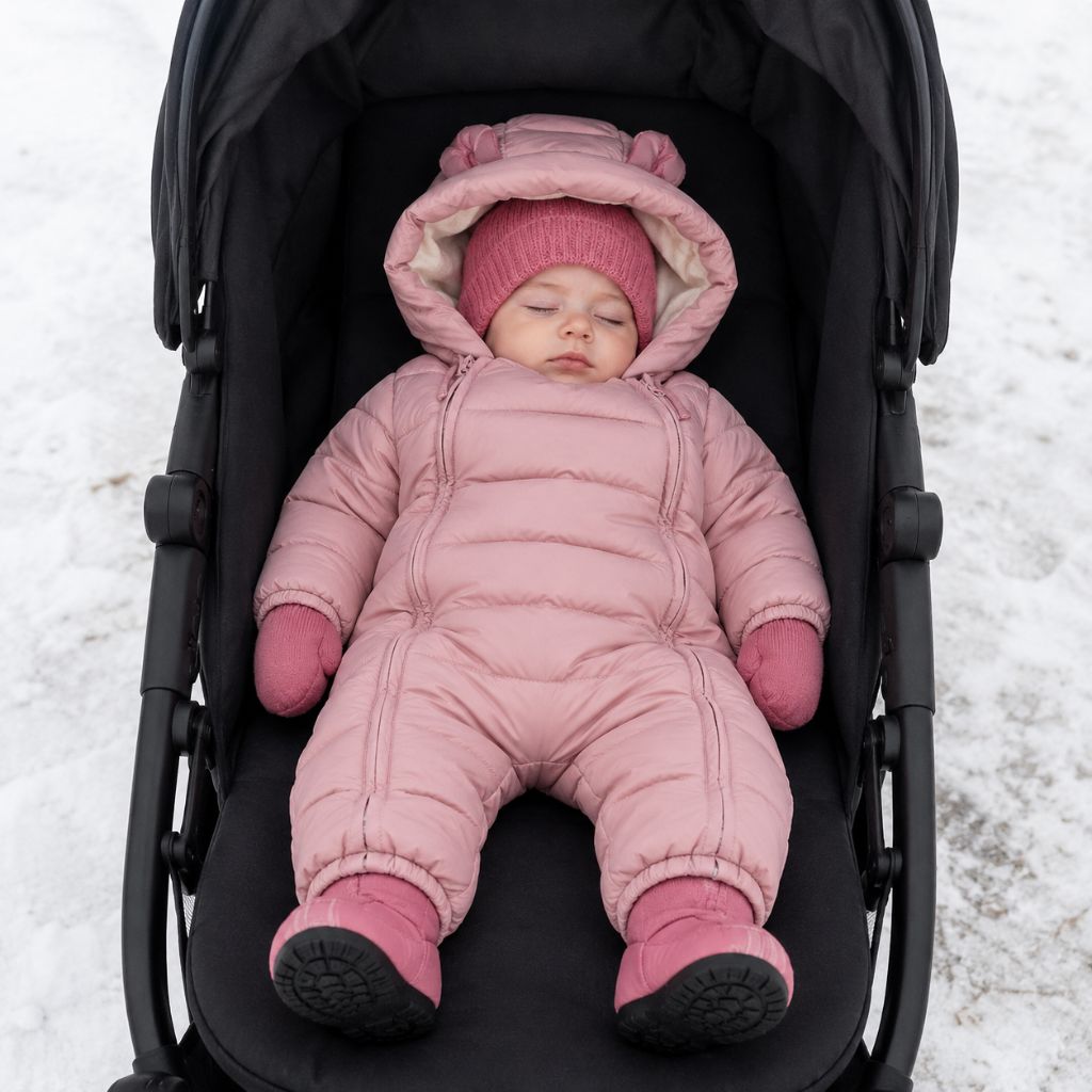 combinaison hiver bebe Polaris rose dormir au chaud