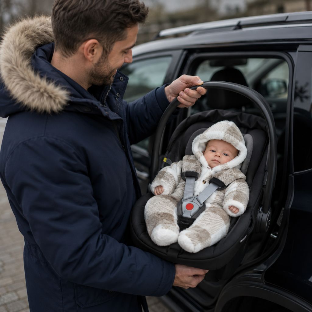 combinaison hiver bebe TinyMood départ voiture
