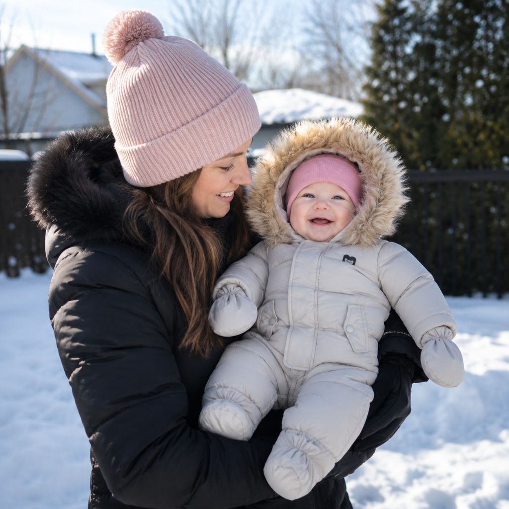 combinaison hiver bebe Yukon grise sortir dehors maman