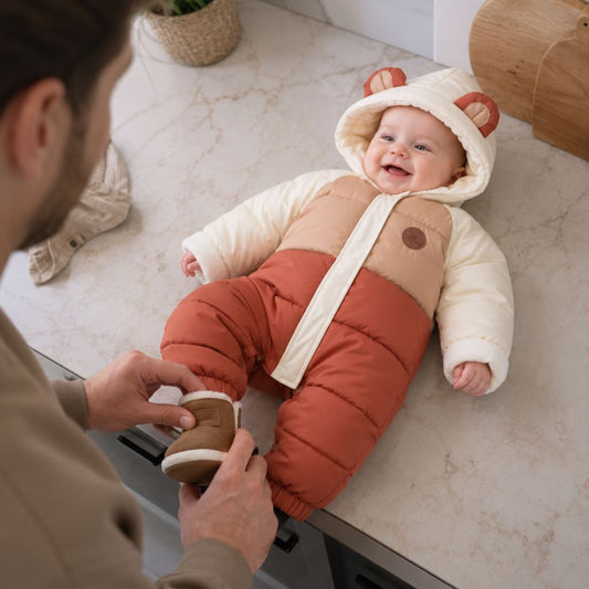 combinaison hiver pour bebe Blizzard orange habillage facile