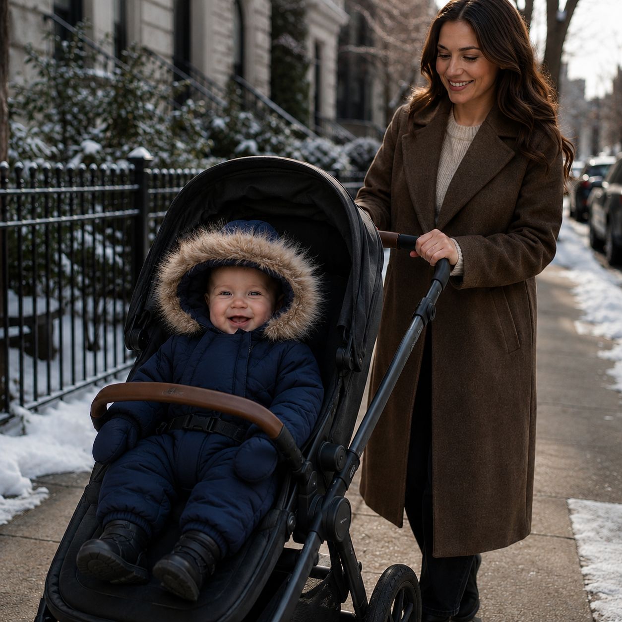 combinaison hiver pour bebe Polaire bleue poussette printemps