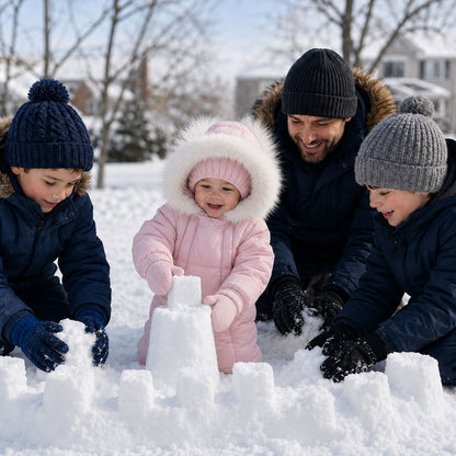 combinaison hiver pour bebe Polaire rose faire château neige