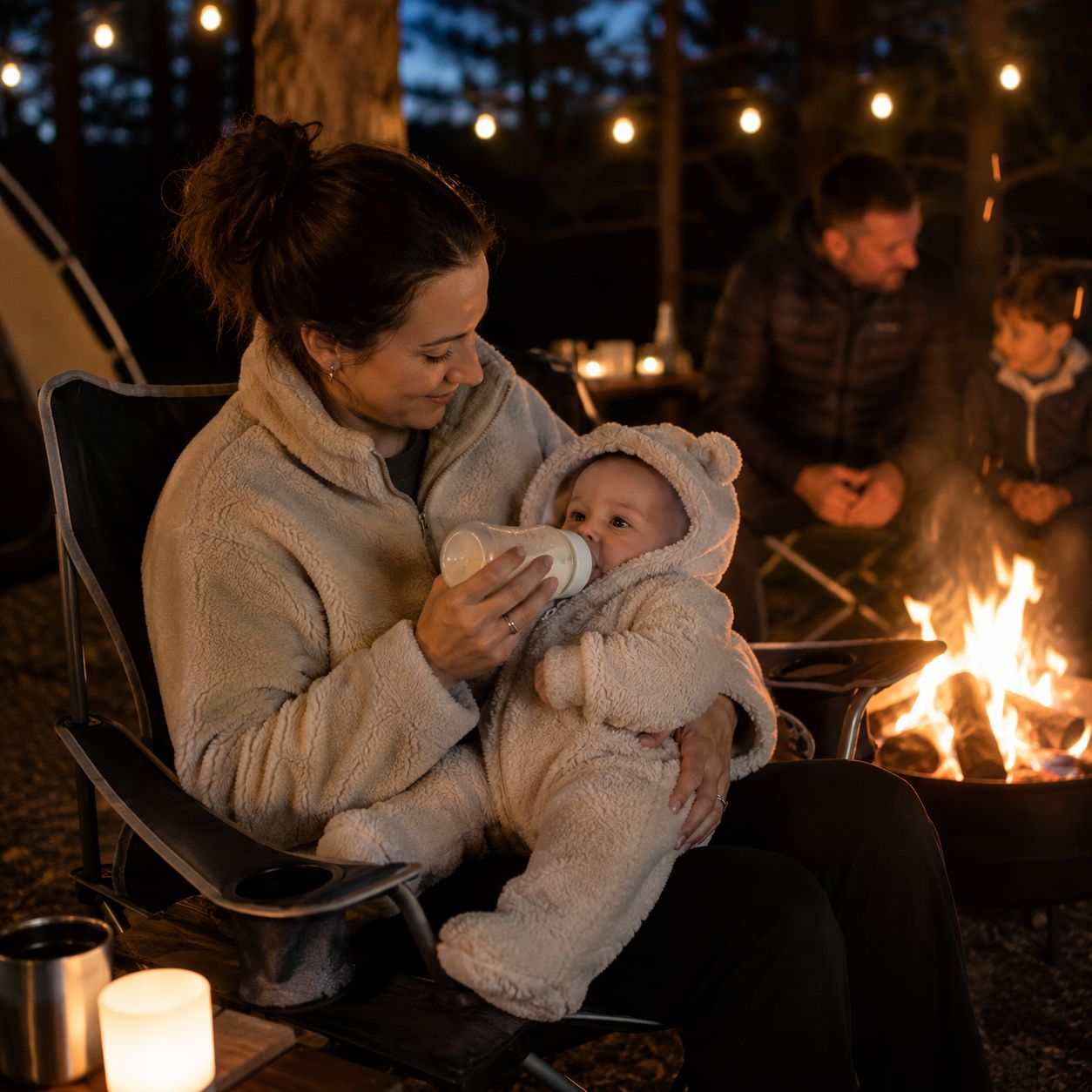 combinaison pour bebe Azelia beige soirée feu