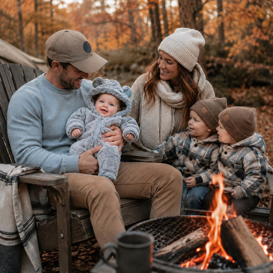 combinaison pour bebe BébéZen grise feu famille automne