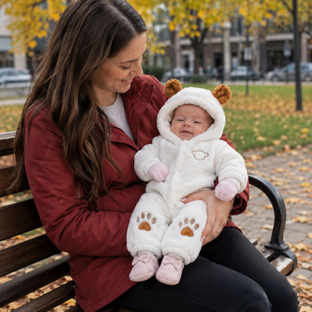 combinaison pour bebe Élio blanche parc maman