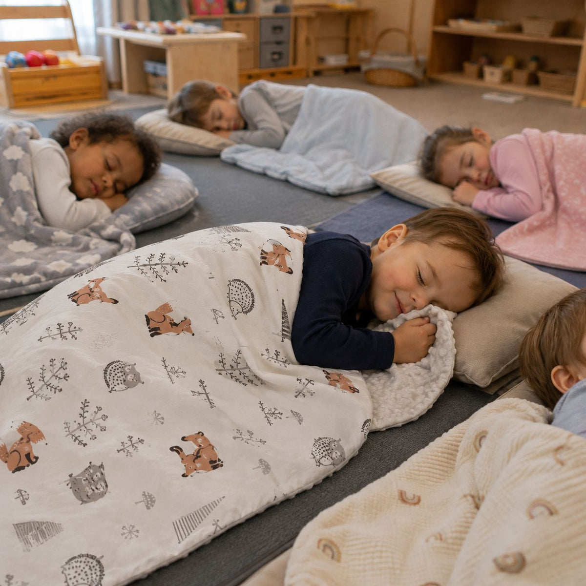 couverture emmaillotage bébé Dodo Câlin cerfs sieste crèche