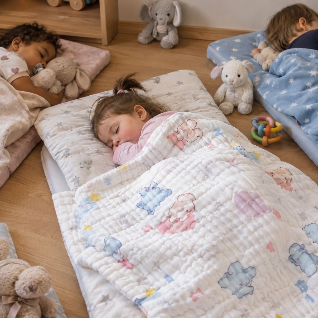 couverture emmaillotage bébé Perle Douce éléphant sieste crèche