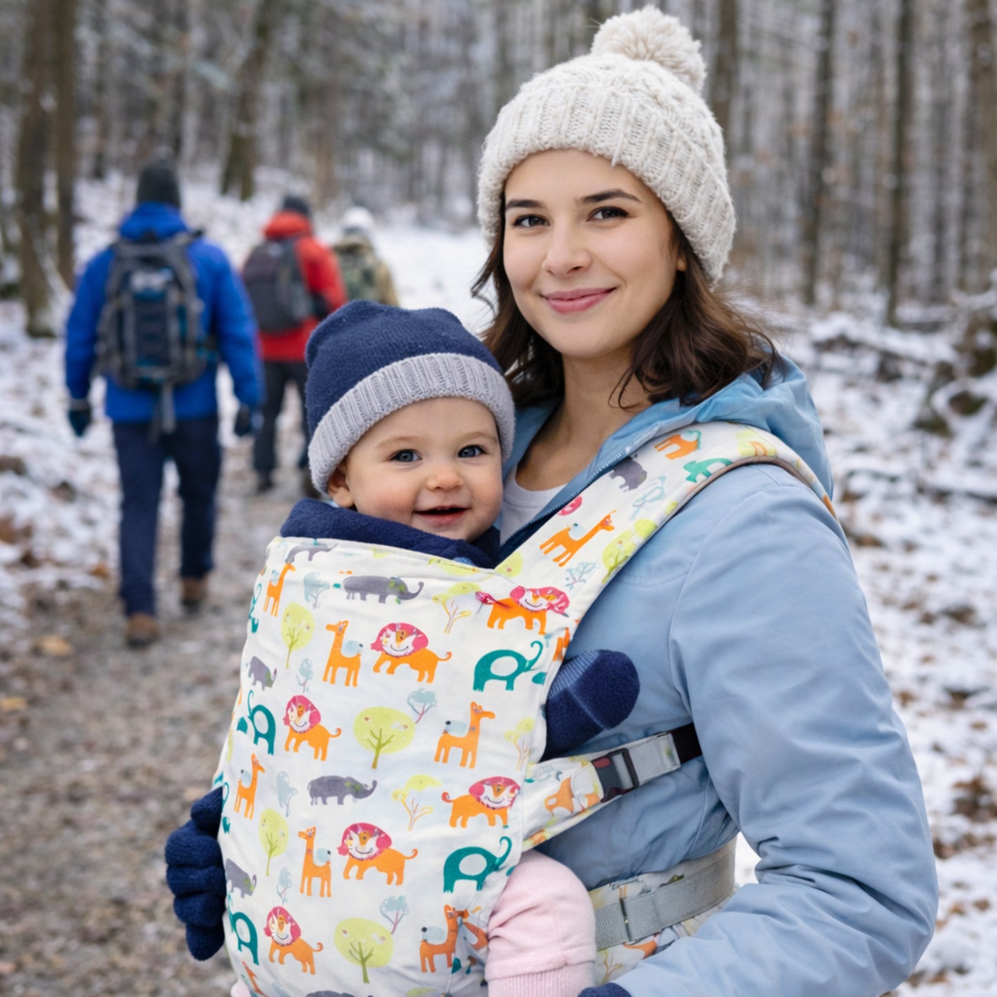 douce randonnée hivernale porte bebe physiologique Doux Compagnon 