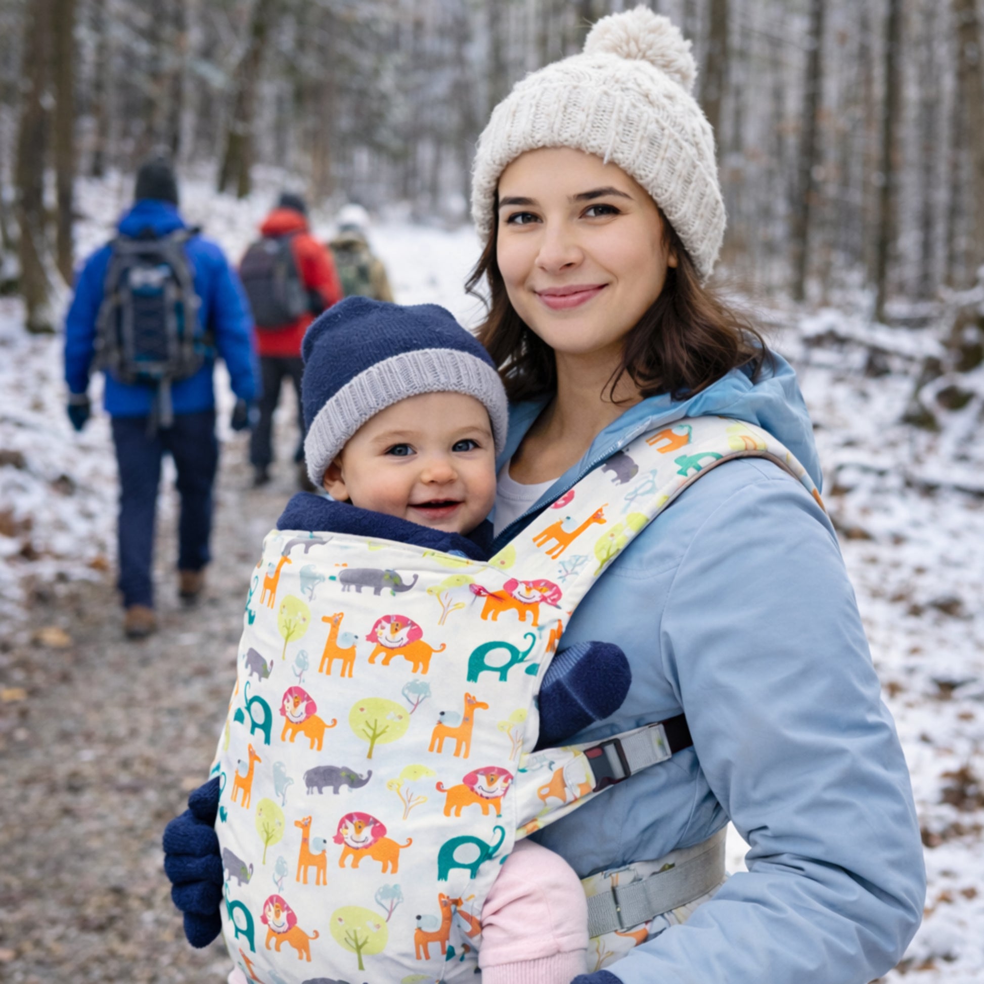 douce randonnée hivernale porte bebe physiologique Doux Compagnon 