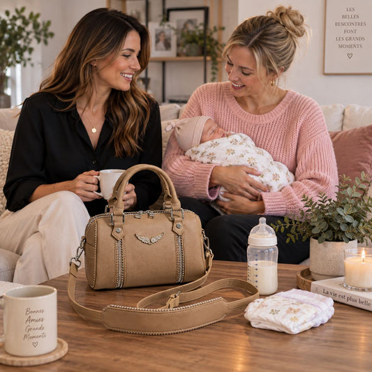 mini sac a langer BabyBag marron visite amie