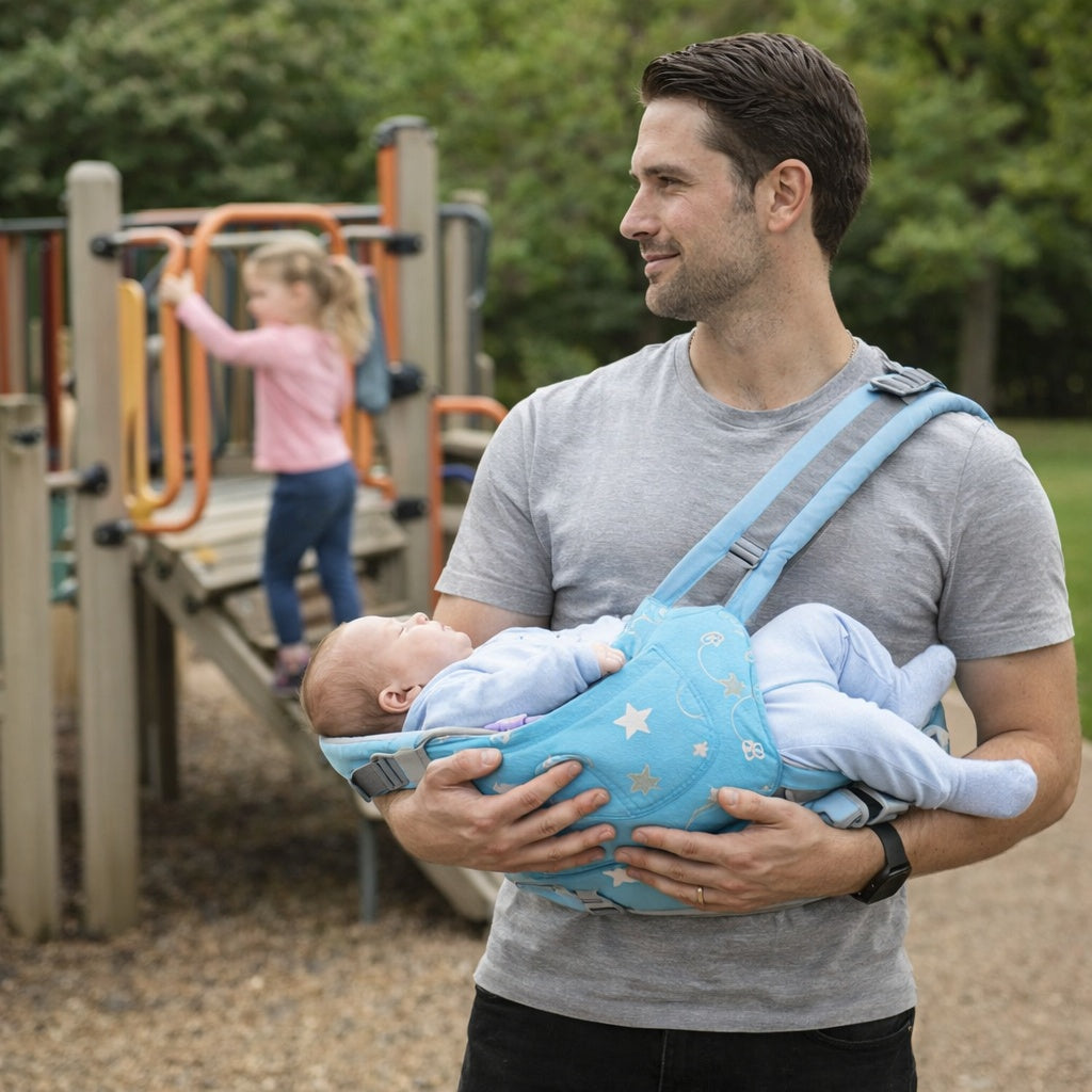 portage horizontal papa porte bebe dorsaux Instant câlin