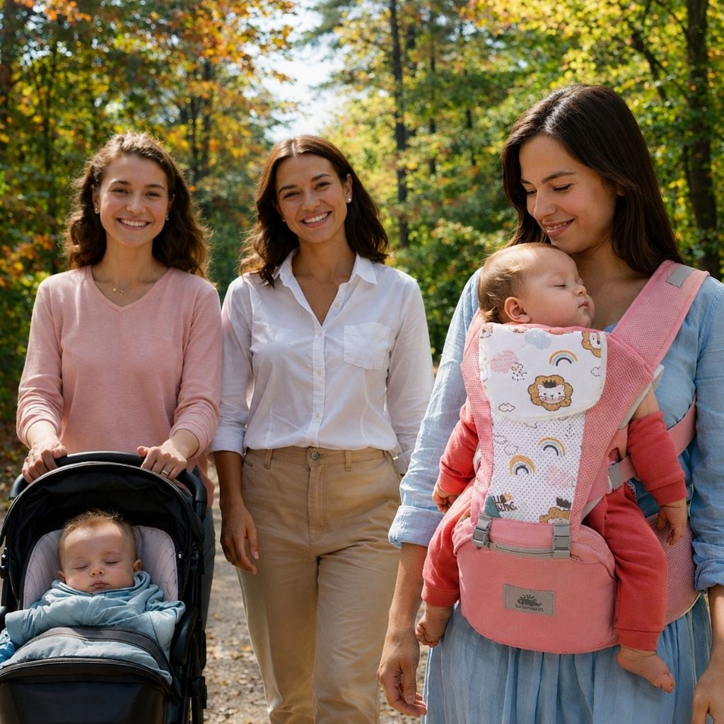 porte bébé Le Progressif rose promenade amies