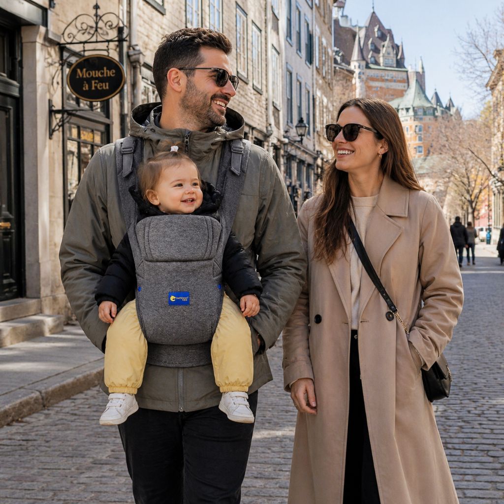 porte bébé Portéa tourisme vieille ville printemps