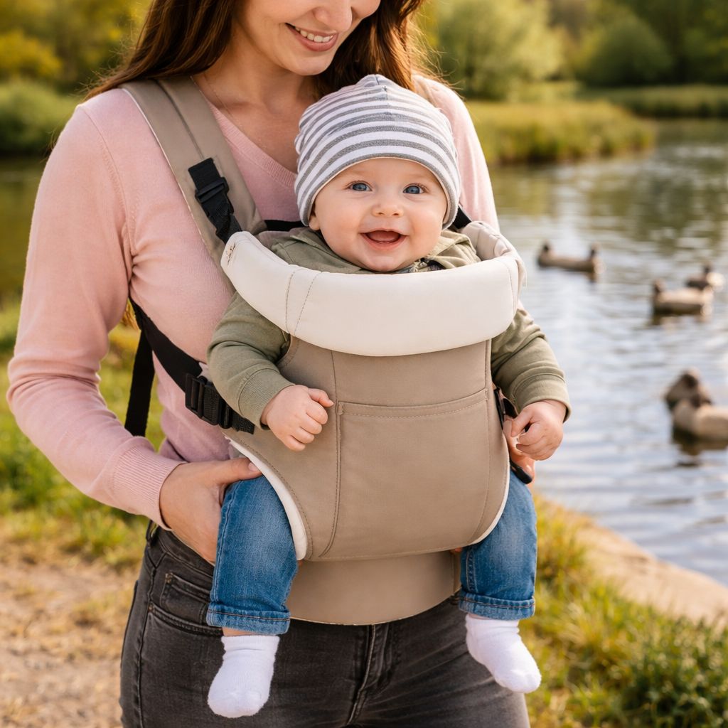 porte bebe Fusion beige voir les canards