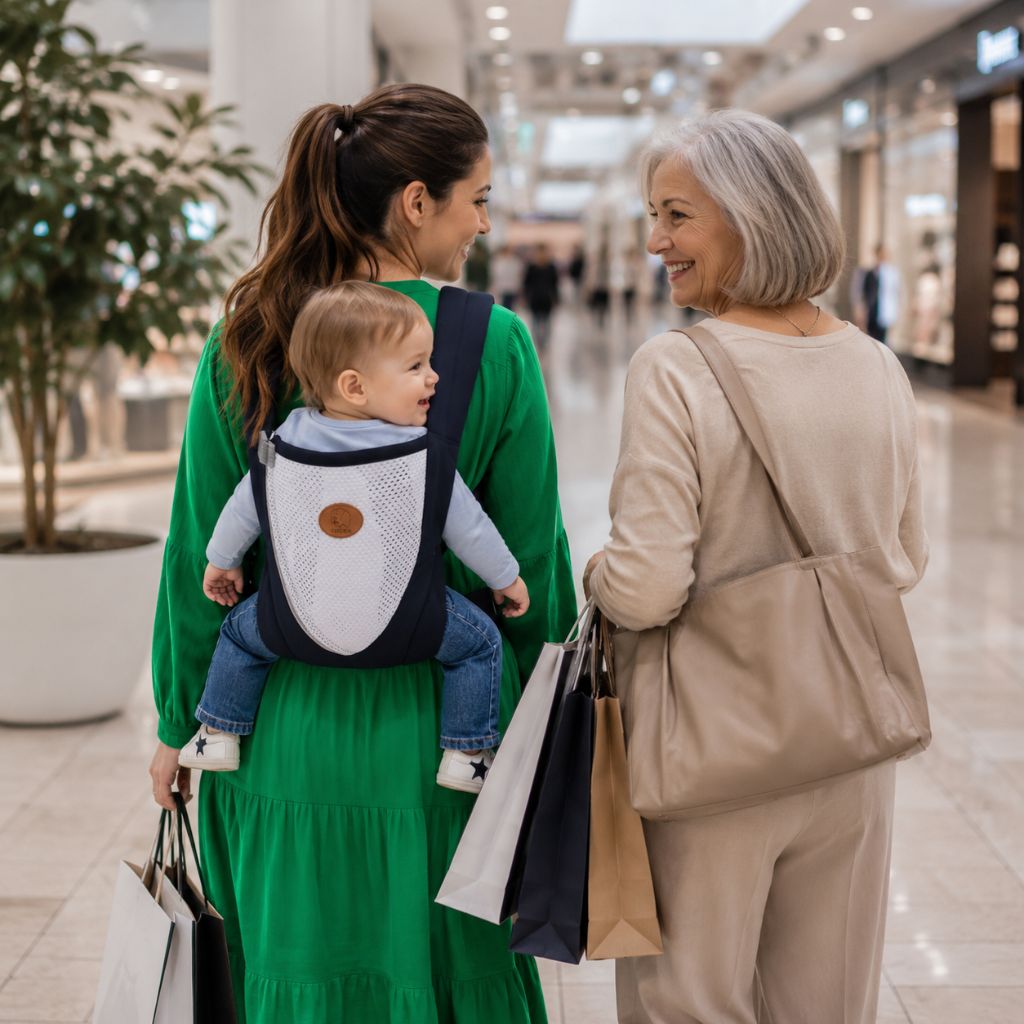 porte bebe P'ti Collé marine achats maman maime