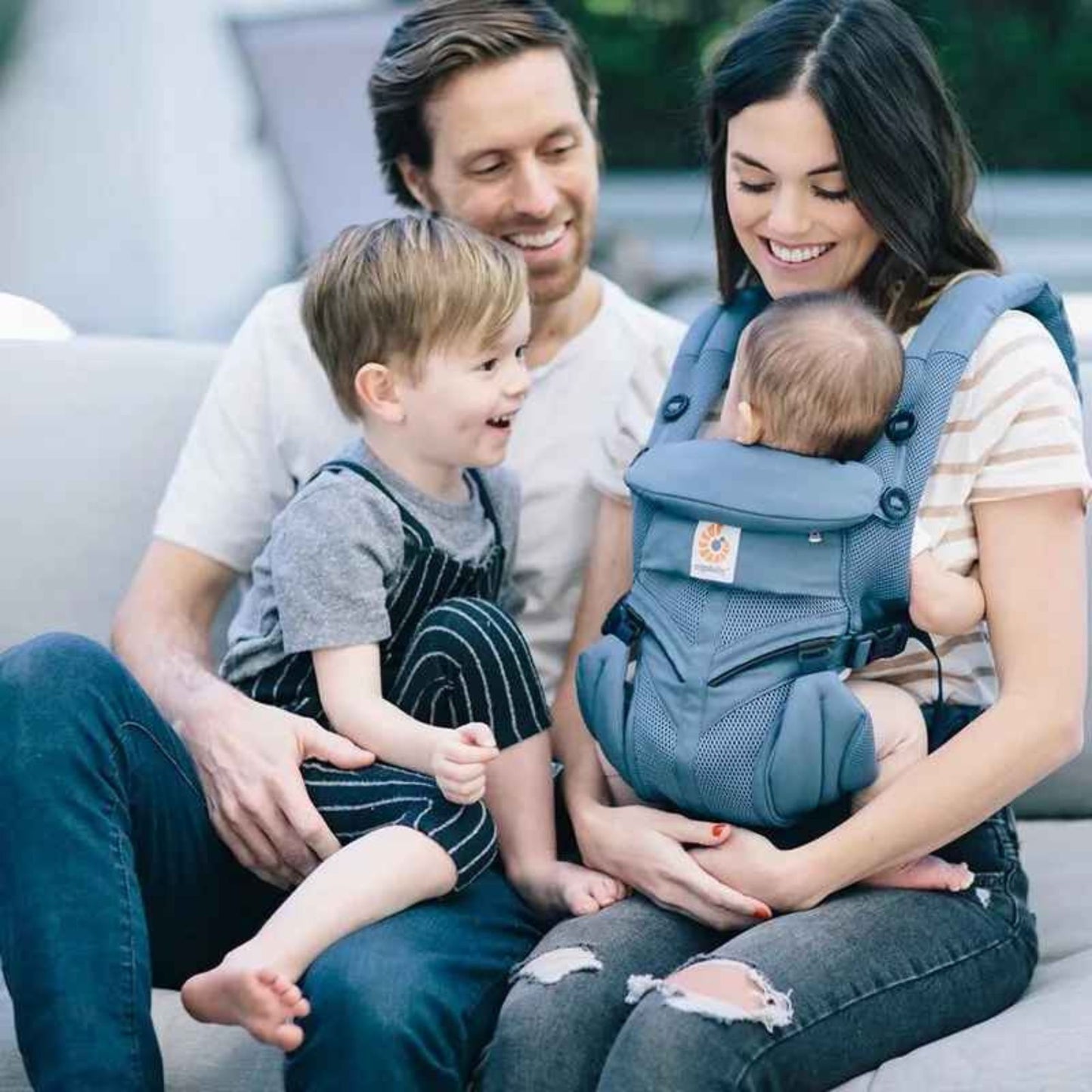 porte bebe dorsal randonnee bleu acier confortable