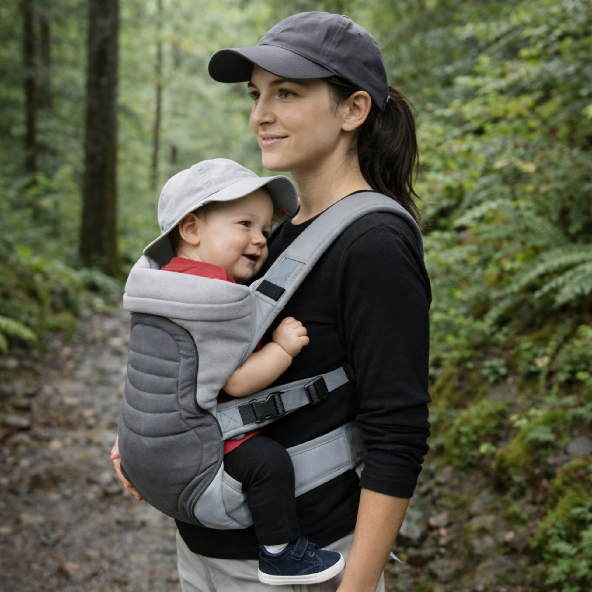 promenade forêt humide porte bébé randonnée Petit Horizon