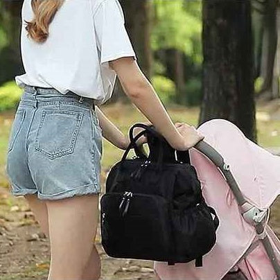 promenade poussette sac a dos a langer bebe L'adapté 