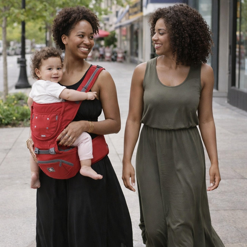promenade en ville porte bebe dorsaux Instant câlin