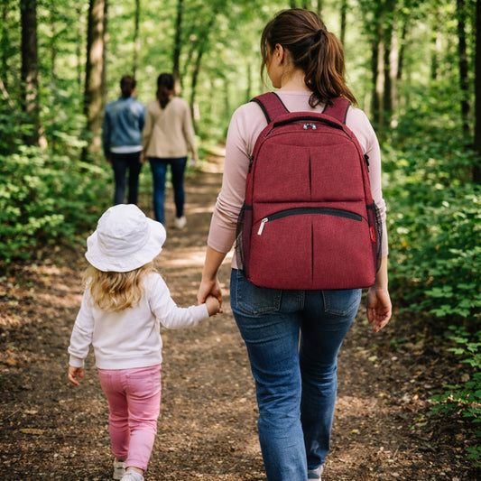 Les promenades sont légères avec votre sac à dos à langer avec des bretelles rembourrées