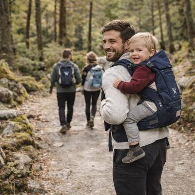 Faire partie d'un groupe de randonnée est plus facile avec un bon porte bébé