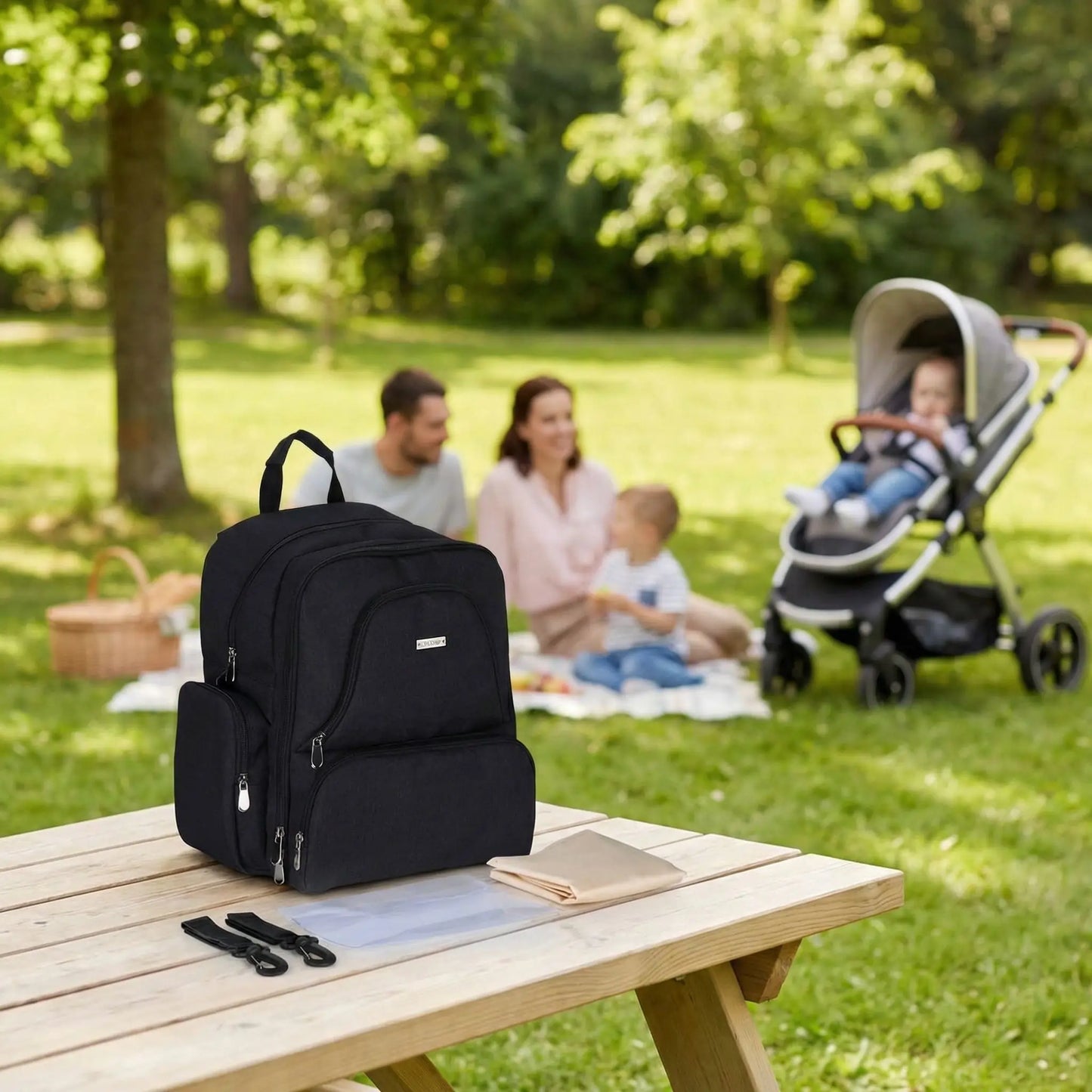 sac à dos à langer Babygo pique-nique familial