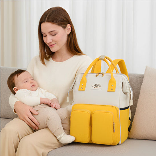 sac a dos a langer Eleganza blanc et jaune