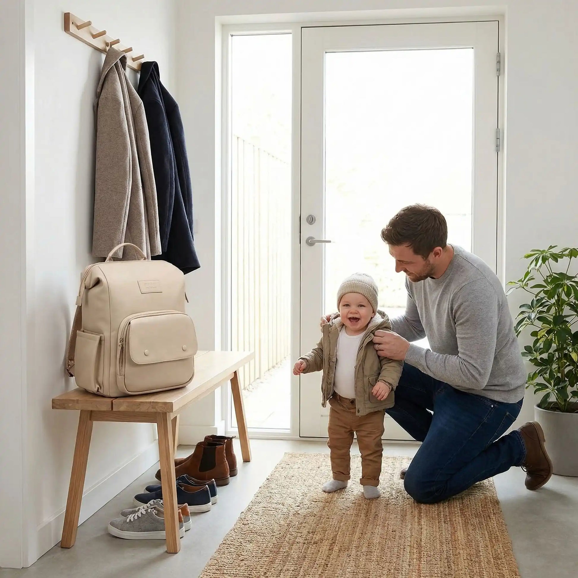 sac a dos pour bebe moka Bébé Oria toujours prêt