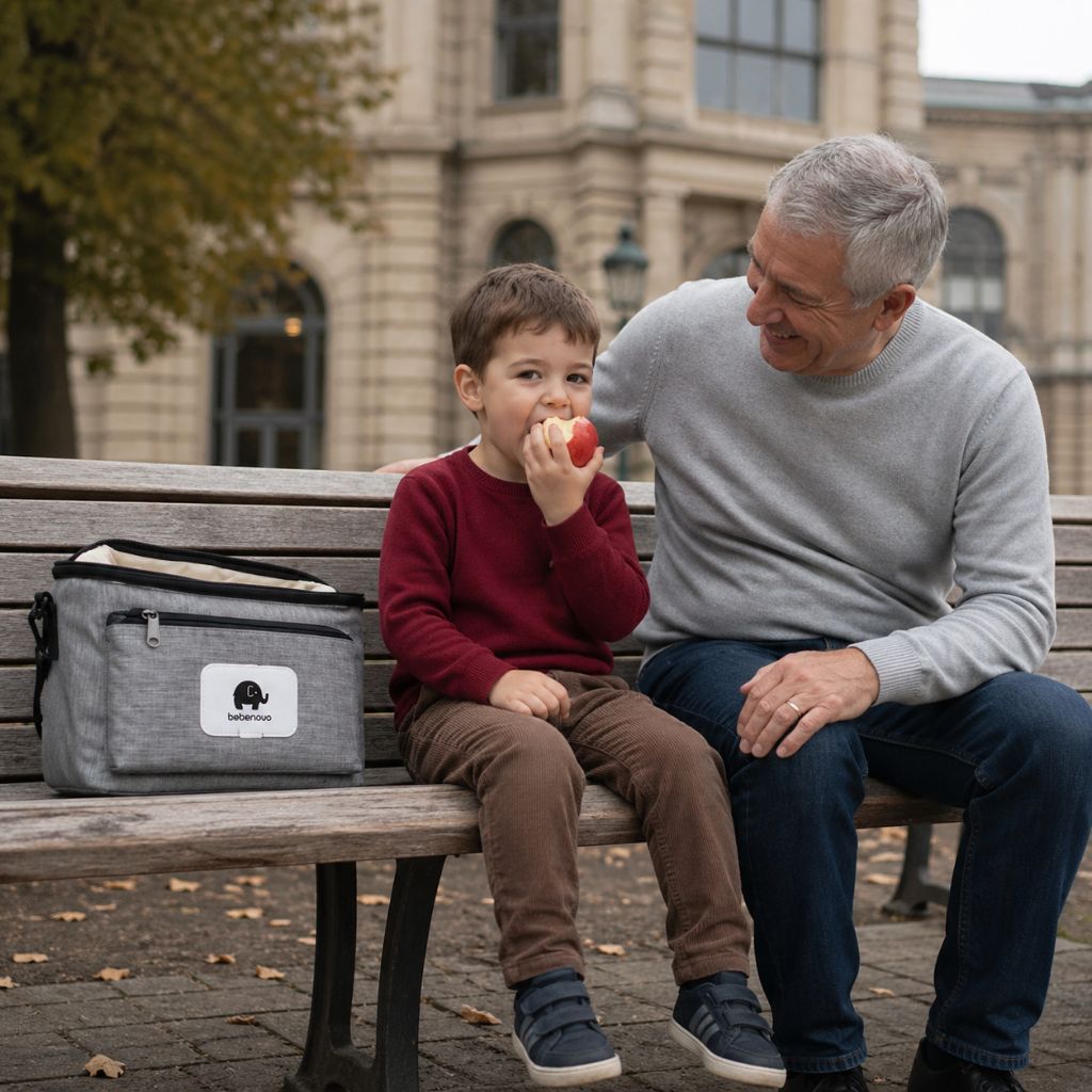 sac a langer BibouSac gris collation ville