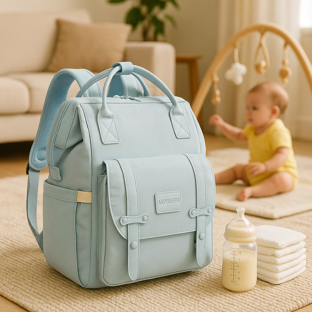Notre sac à dos à langer peut contenir tout le nécessaire de bébé