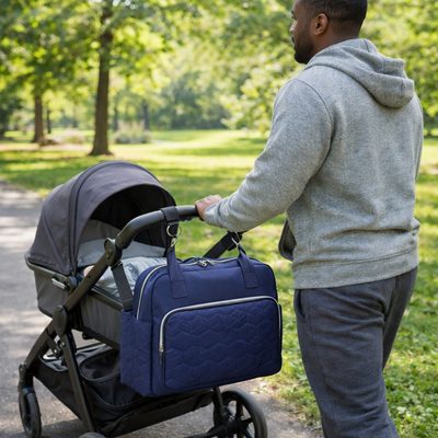 Le sac à langer bébé qui vous libère l'esprit contenant les essentiels de bébé pour les promenades rapides
