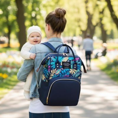 Notre sac a dos a couche libère vos mains vous permettant de profiter des moments avec bébé