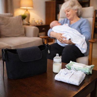 Un petit tour chez grand-maman sans avec tous les essentiels à portée de main avec notre sac a dos a langer 