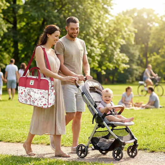 Le sac de maternité vous permet de faire des balades en famille l'esprit tranquille