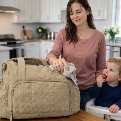 Pas de souci notre sac de naissance est lavable et imperméable