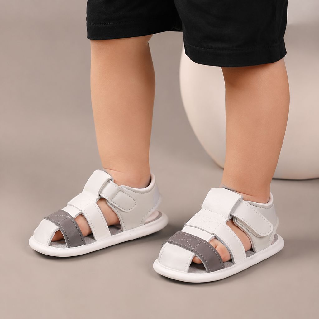 sandale bebe Louli grise confortable