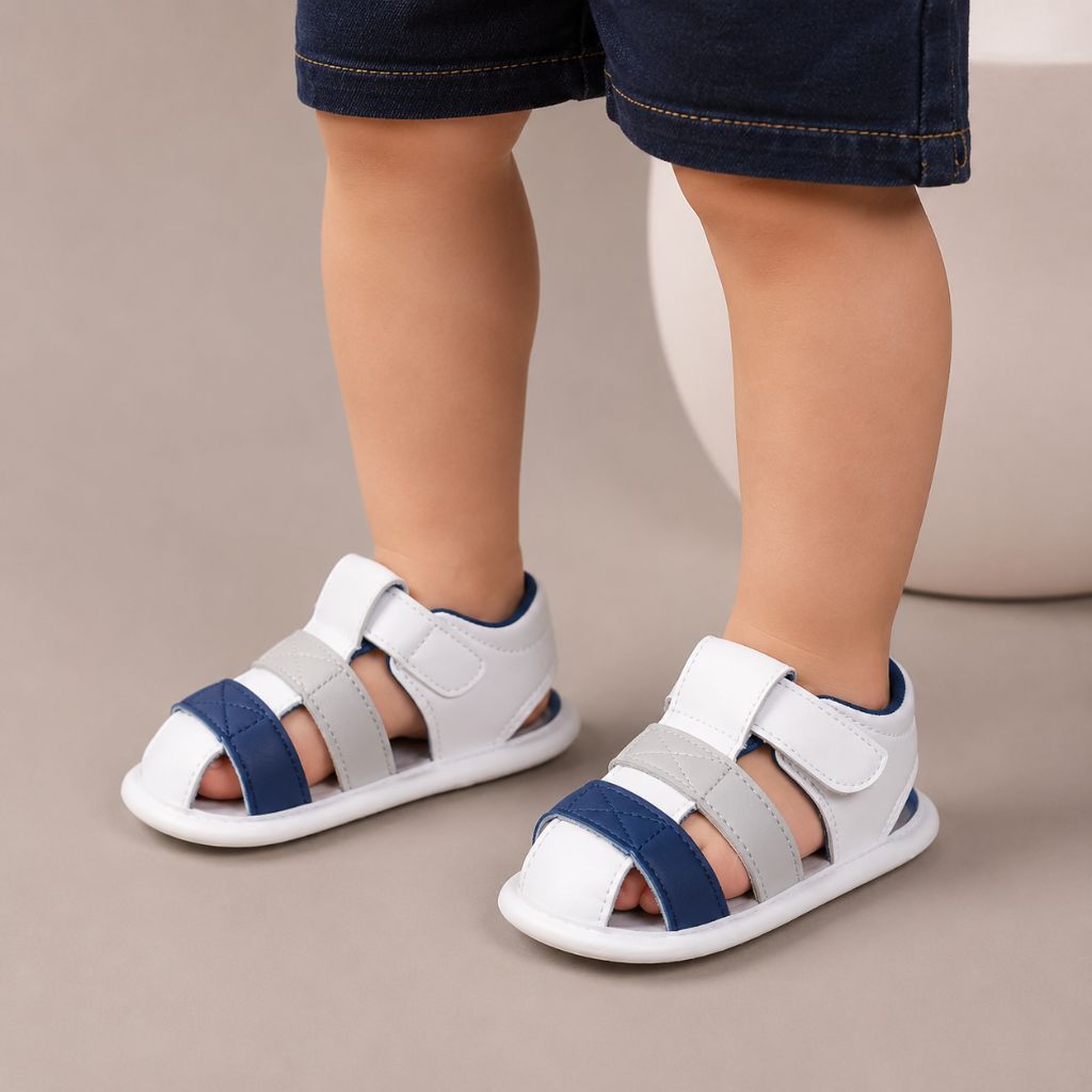 sandale bebe Louli marine attache velcro