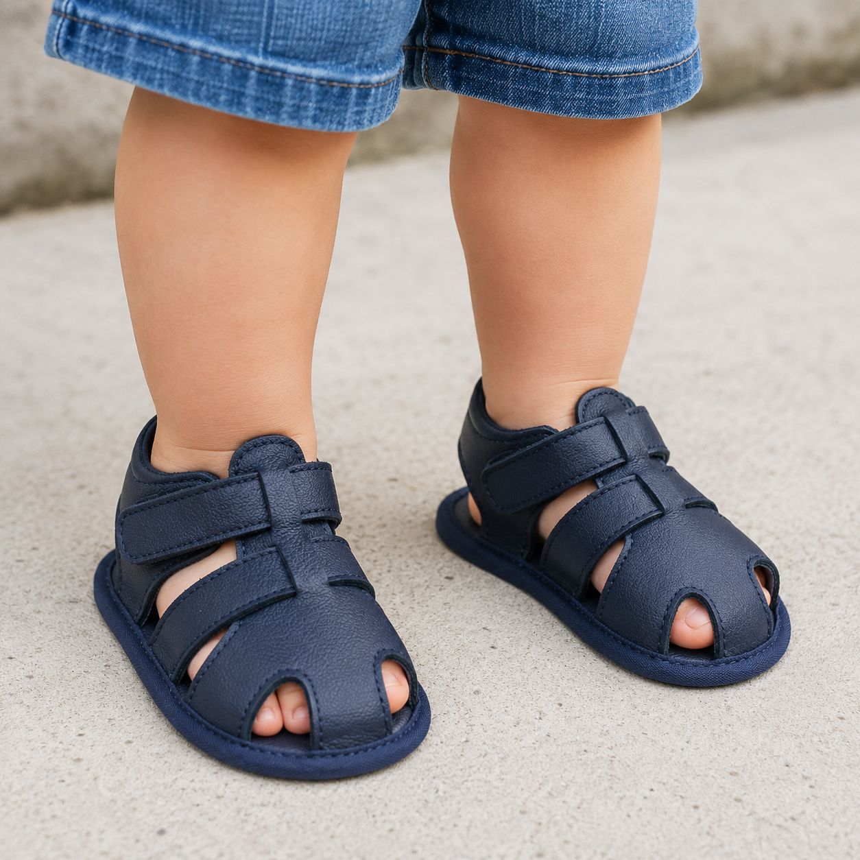 sandale bebe Sandiboo marine doux respirant