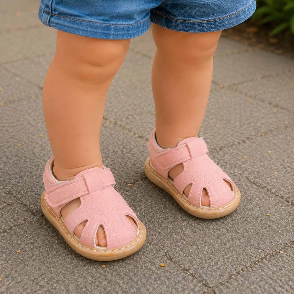 sandales bébé fille Tipia roses facile enfiler