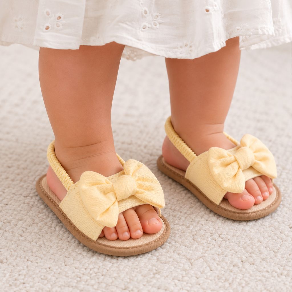 sandales bébé fille Toesy jaunes légères