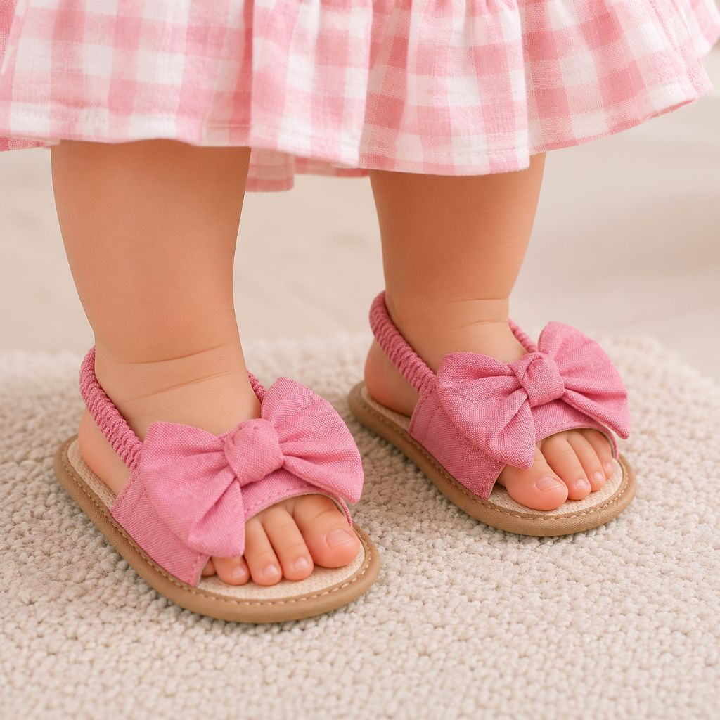 sandales bébé fille Toesy roses semelle souple