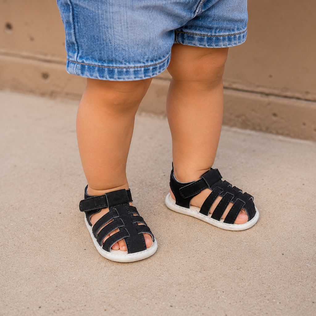 sandales bébé garçon Pikao noires légères