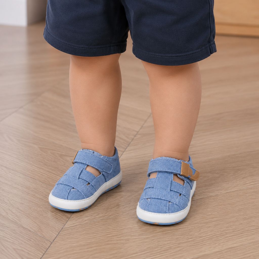 sandales bebe garcon Moky bleues confortables